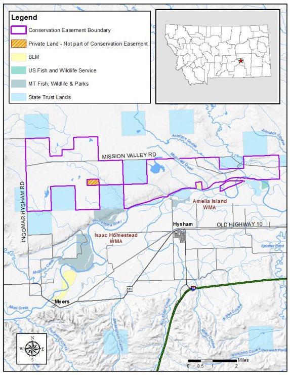 Map of proposed easement